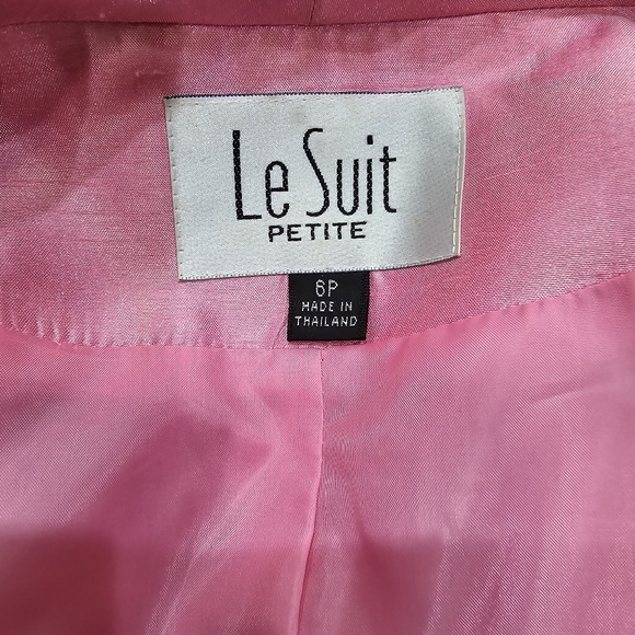 Pink 2pc suit by LeSuit, 6P, - Picture 3 of 9